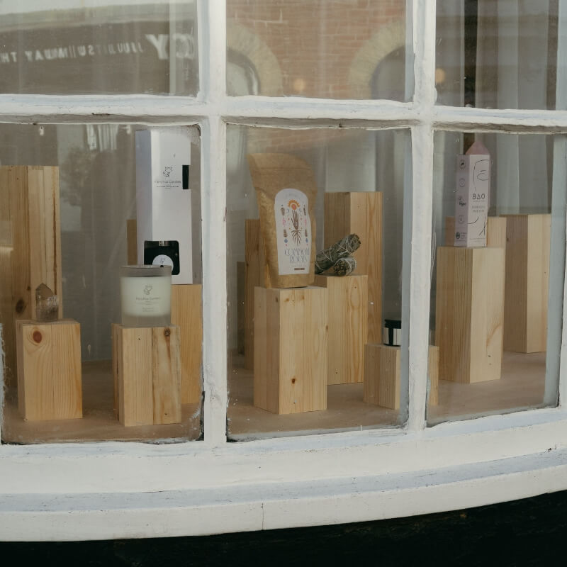 Maya and Moon Shopfront Product Display